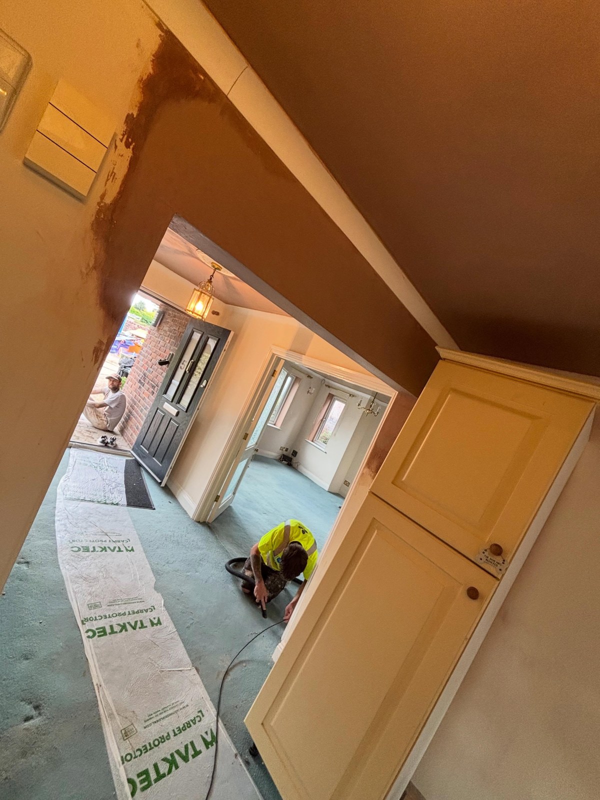 Ash Plastering finishing interior walls during a Hampshire renovation